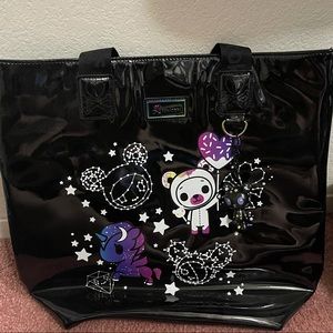 New Tokidoki black space tote with patelle keyfob